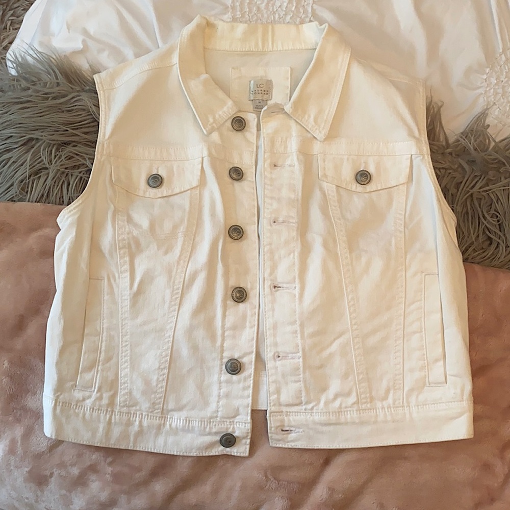 LC Lauren Conrad White Denim jacket